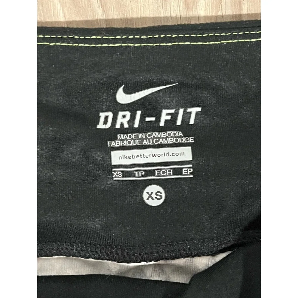 Women's Dri-fit Capri Leggings, White and Black, XS, #521-H - Picture 3 of 4